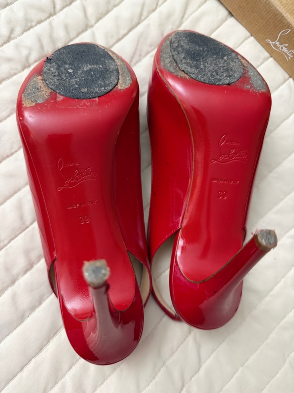 Louboutin red peep toe - Picture 11 of 12